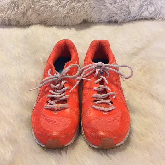 Puma Web Cage Sport Lifestyle Orange Sneakers Running Shoes Sz 6.5 - Picture 1 of 5